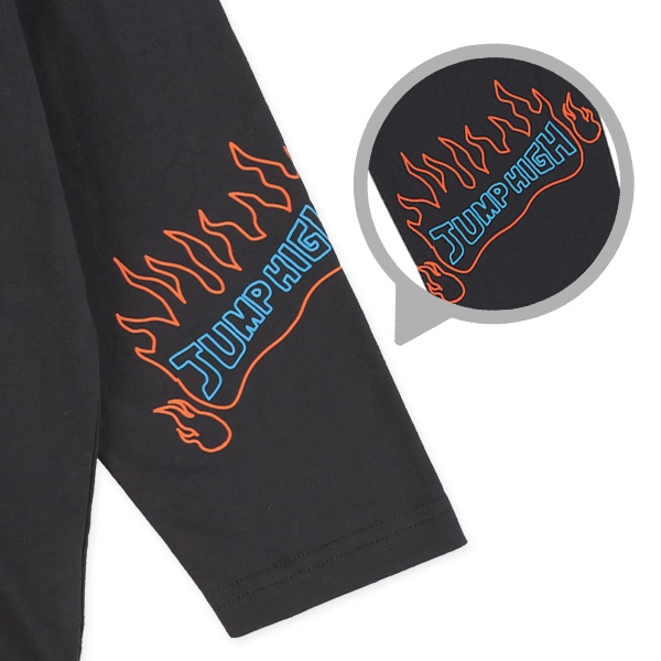 スケボーバックプリント長袖Tシャツ