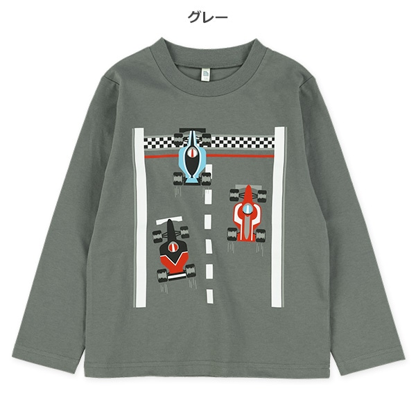 レーシングプリント長袖Tシャツ