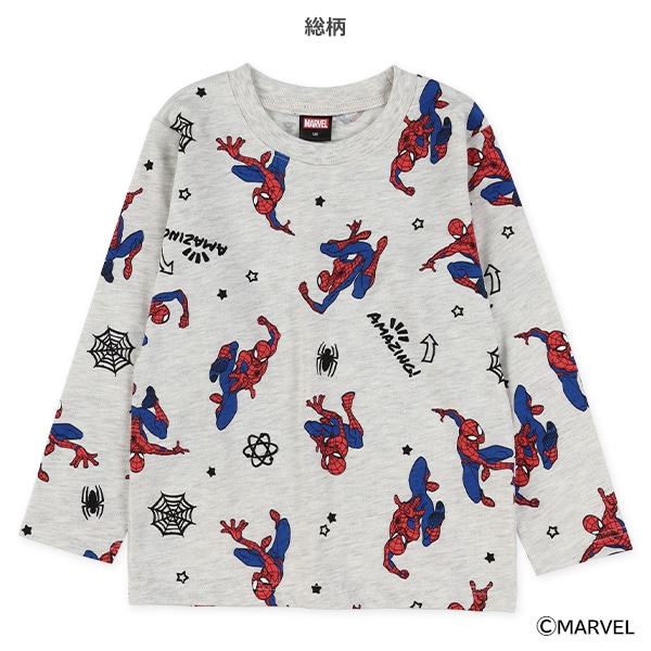 総柄・ロゴ長袖Tシャツ（スパイダーマン）