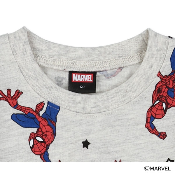 総柄・ロゴ長袖Tシャツ（スパイダーマン）