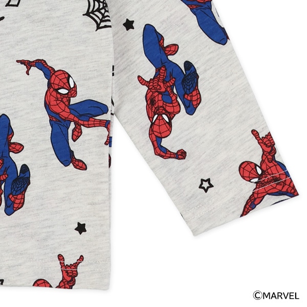 総柄・ロゴ長袖Tシャツ（スパイダーマン）