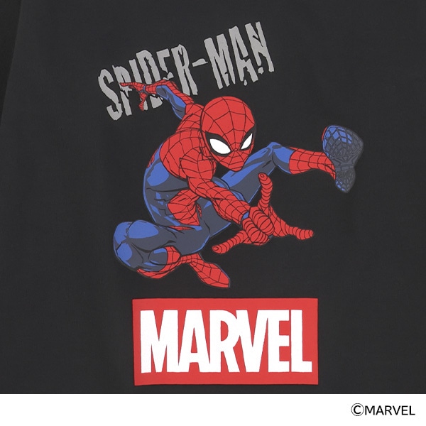 総柄・ロゴ長袖Tシャツ（スパイダーマン）