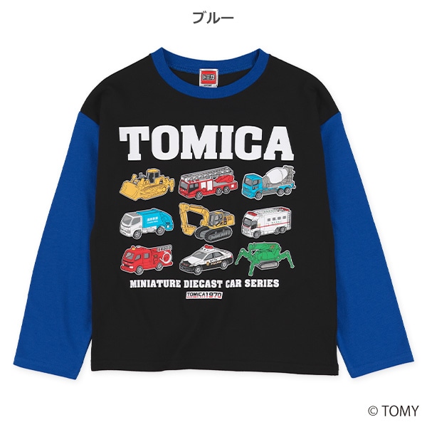袖配色長袖Tシャツ（トミカ）