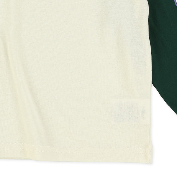 袖ワッペン風プリントラグラン長袖Tシャツ