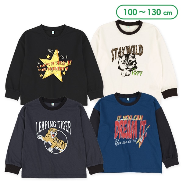 アメカジ柄長袖Tシャツ