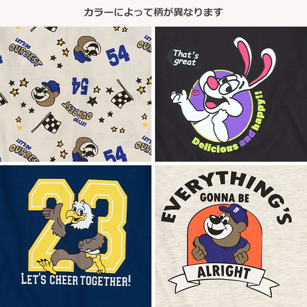 アメカジ柄コミック長袖Tシャツ