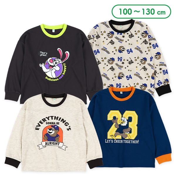 アメカジ柄コミック長袖Tシャツ