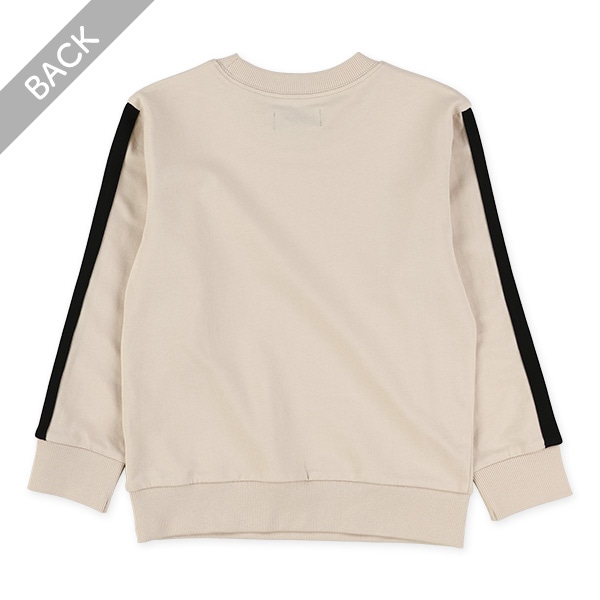 裏毛袖ライン薄手トレーナー