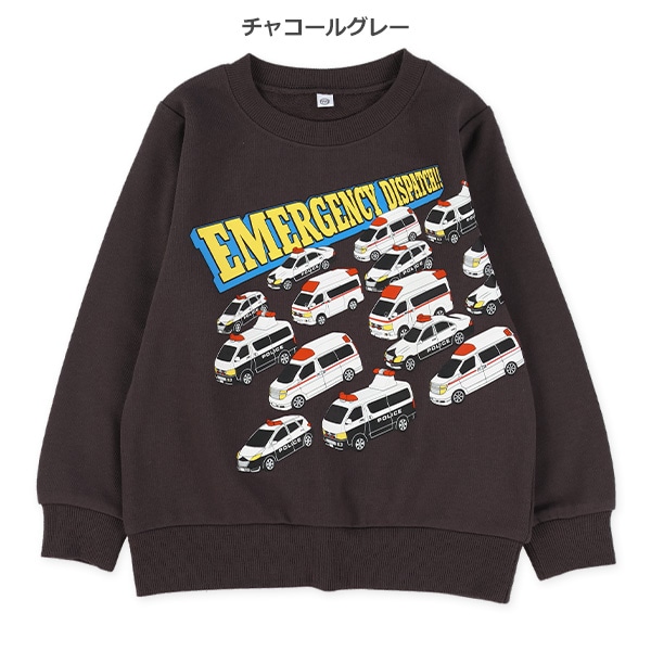 裏毛はたらくくるま並びトレーナー