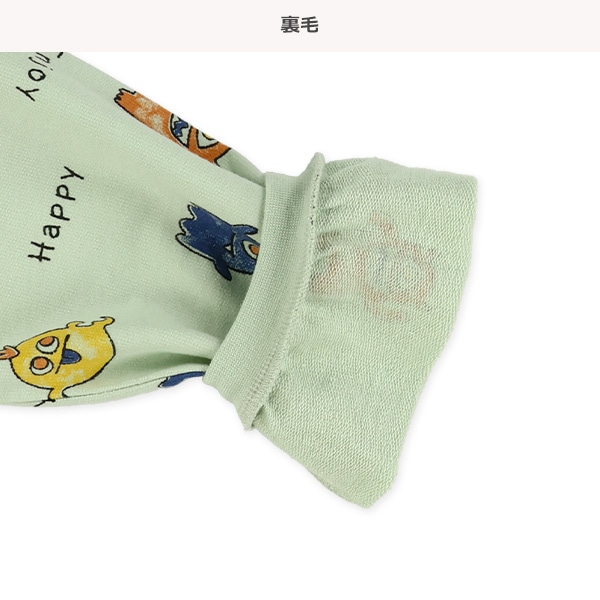 裏毛のりもの・モンスター総柄薄手トレーナー