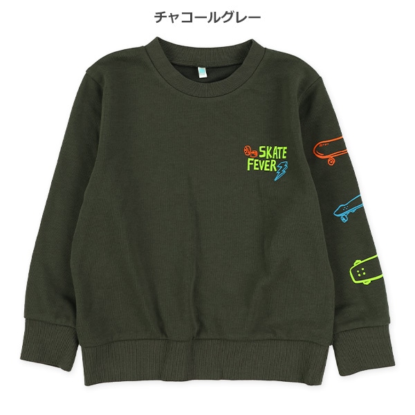 裏毛スケボーバックプリントトレーナー