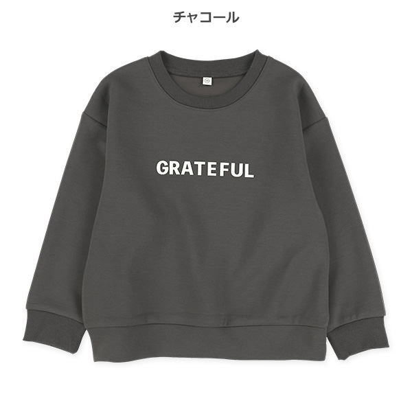 ダブルフェイス胸ロゴトレーナー