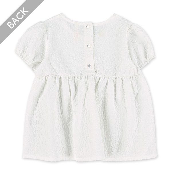 ふくれジャガード半袖ブラウス