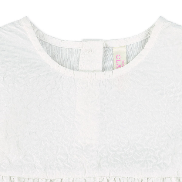 ふくれジャガード半袖ブラウス