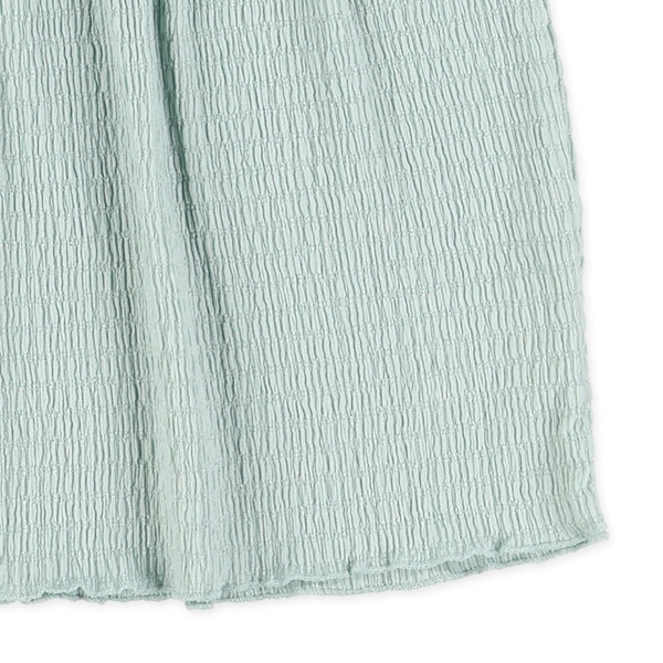 シャーリングフレア半袖ブラウス