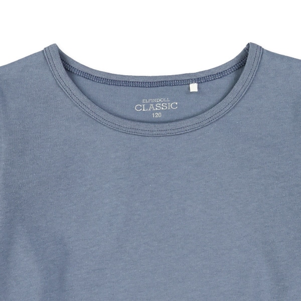 肩フリル無地長袖Tシャツ