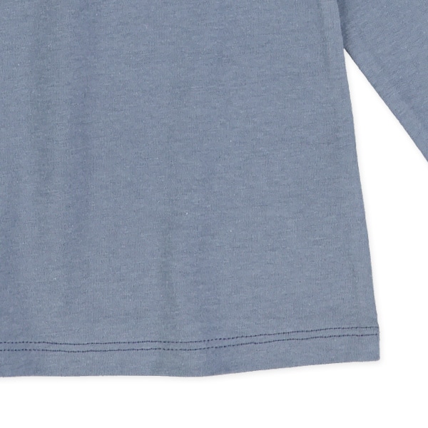 肩フリル無地長袖Tシャツ