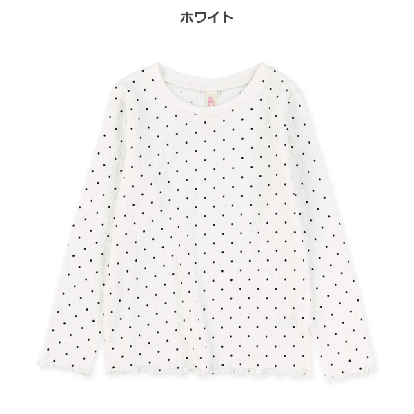 ドットシャーリング天竺長袖Tシャツ