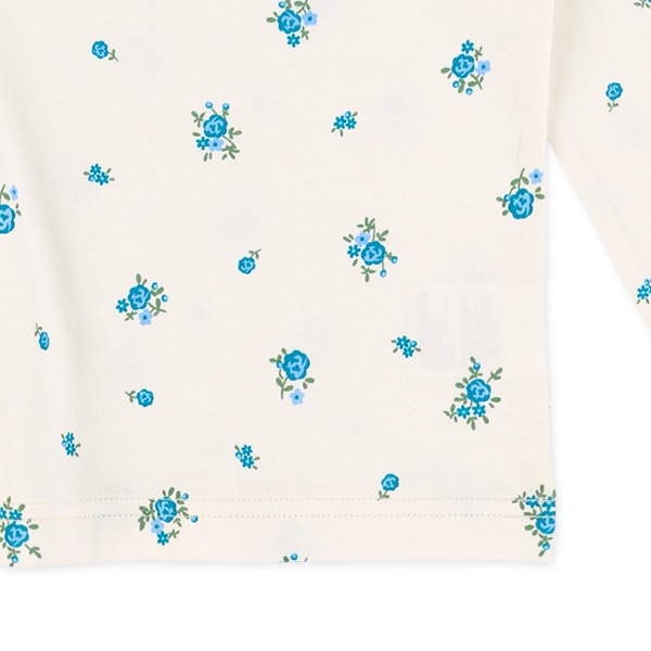 小花柄長袖Tシャツ
