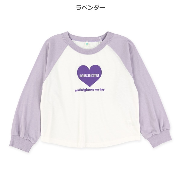 ラグランハートロゴ長袖Tシャツ