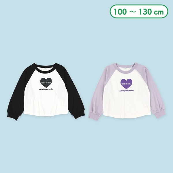 ラグランハートロゴ長袖Tシャツ