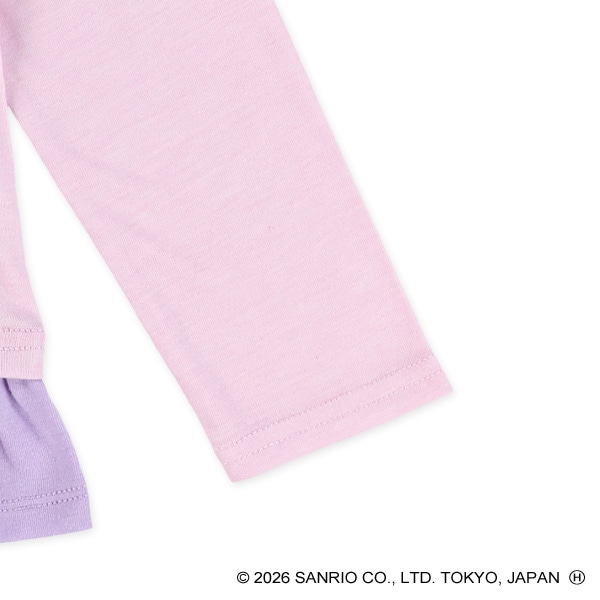 裾フリル長袖Tシャツ（ハローキティ・マイメロディ・シナモロール・クロミ）
