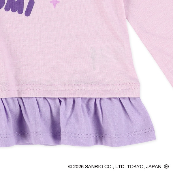 裾フリル長袖Tシャツ（ハローキティ・マイメロディ・シナモロール・クロミ）
