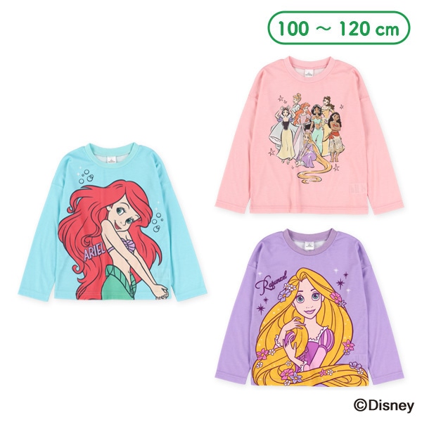 ポリエステルスムース長袖Tシャツ（ディズニープリンセス）