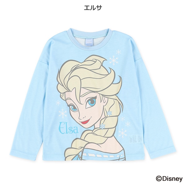 ポリエステルスムース長袖Tシャツ（アナと雪の女王）