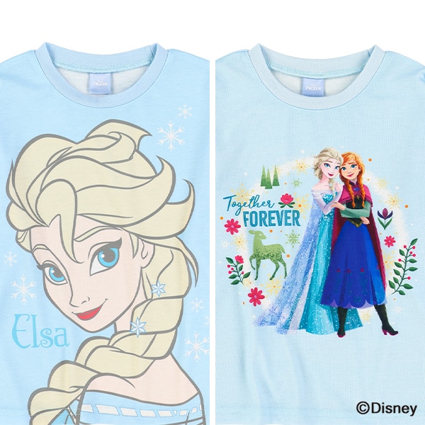 ポリエステルスムース長袖Tシャツ（アナと雪の女王）
