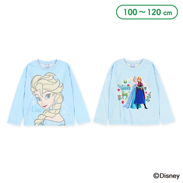 ポリエステルスムース長袖Tシャツ（アナと雪の女王）