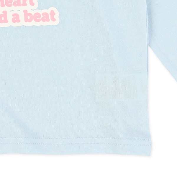 転写プリントねこ・うさぎ長袖Tシャツ