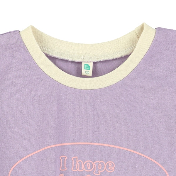 リブ配色ロゴ長袖Tシャツ