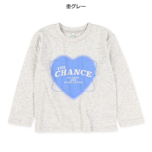 箔プリントロゴ長袖Tシャツ