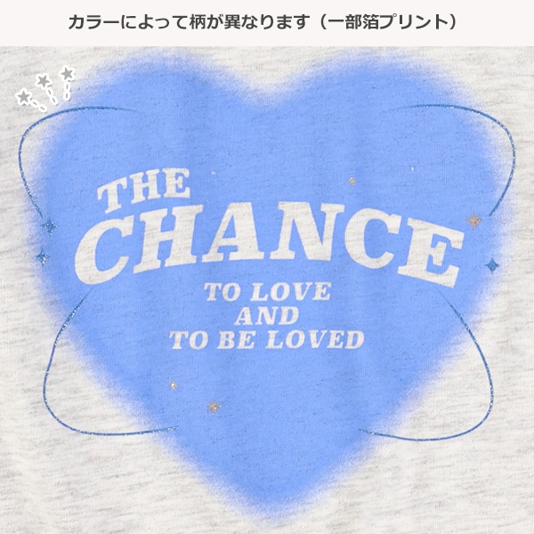 箔プリントロゴ長袖Tシャツ