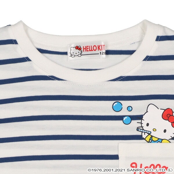 ボーダー胸ポケット付き半袖tシャツ すみっコぐらし ハローキティ シナモロール 西松屋公式オンラインストア マタニティ ベビー 子供服