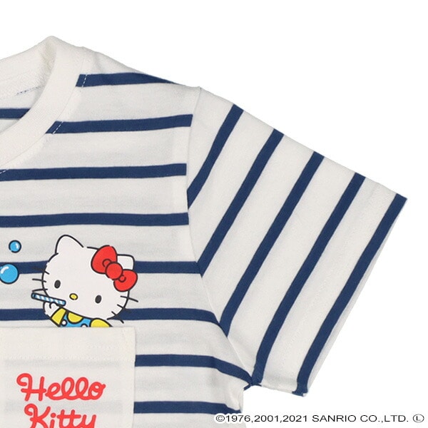 ボーダー胸ポケット付き半袖tシャツ すみっコぐらし ハローキティ シナモロール 西松屋公式オンラインストア マタニティ ベビー 子供服