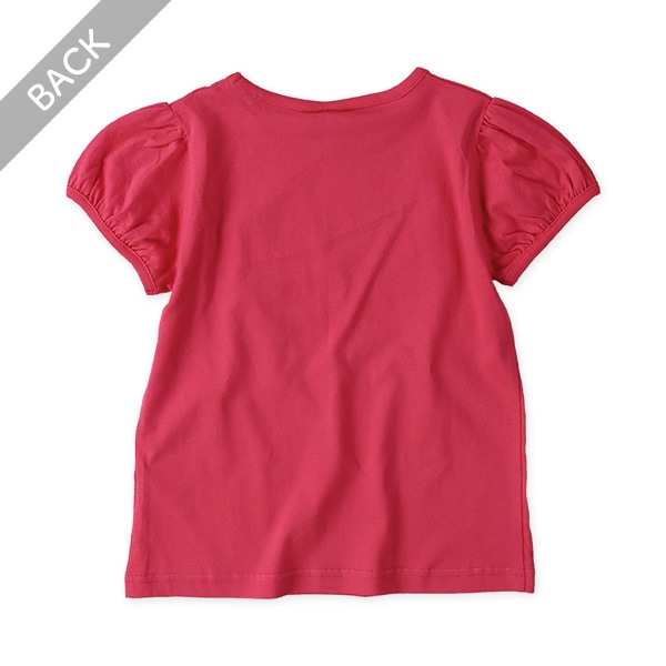 発泡プリント花半袖Tシャツ