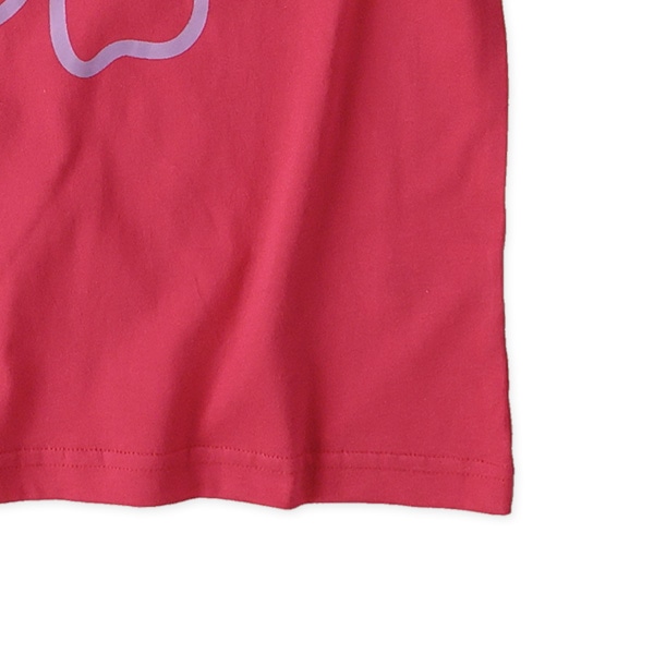 発泡プリント花半袖Tシャツ