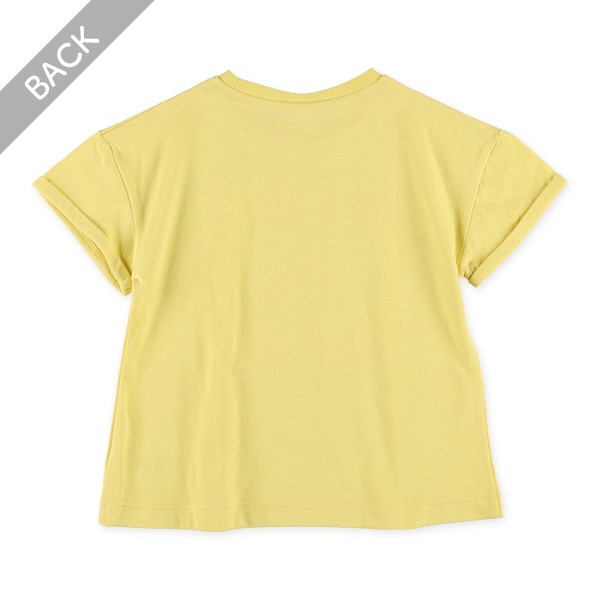 ラメ発泡プリントロゴ半袖Tシャツ