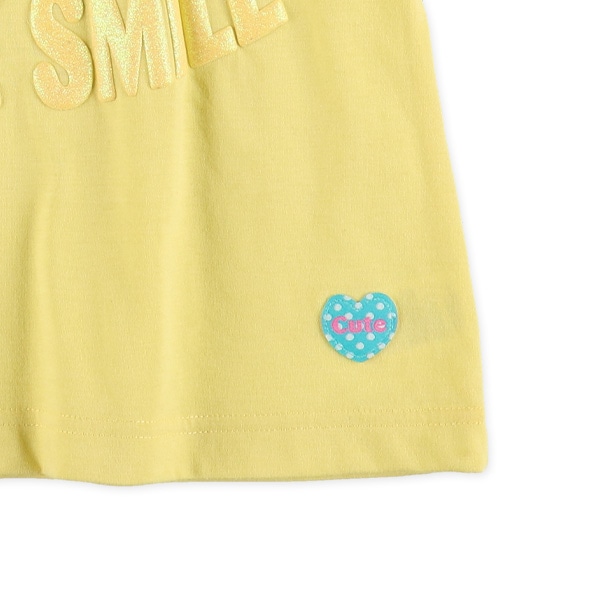 ラメ発泡プリントロゴ半袖Tシャツ
