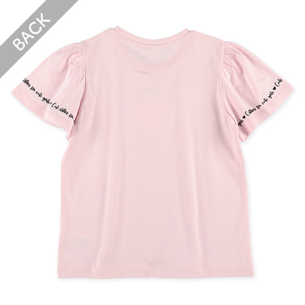 花袖ロゴ半袖Tシャツ