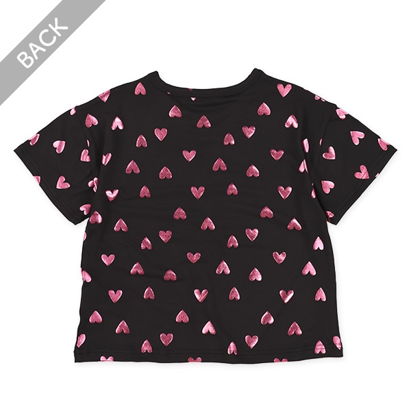ストレッチ天竺箔プリント半袖Tシャツ