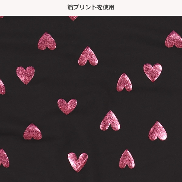 ストレッチ天竺箔プリント半袖Tシャツ