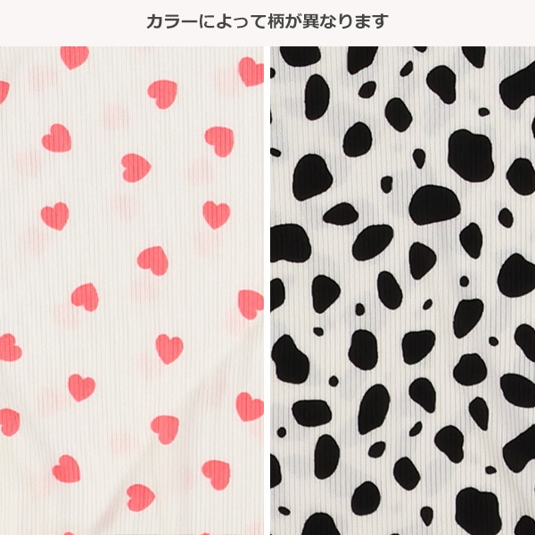 テレコハートダルメシアン半袖メロウTシャツ