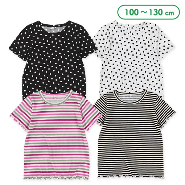 テレコボーダードットメロウ半袖Tシャツ