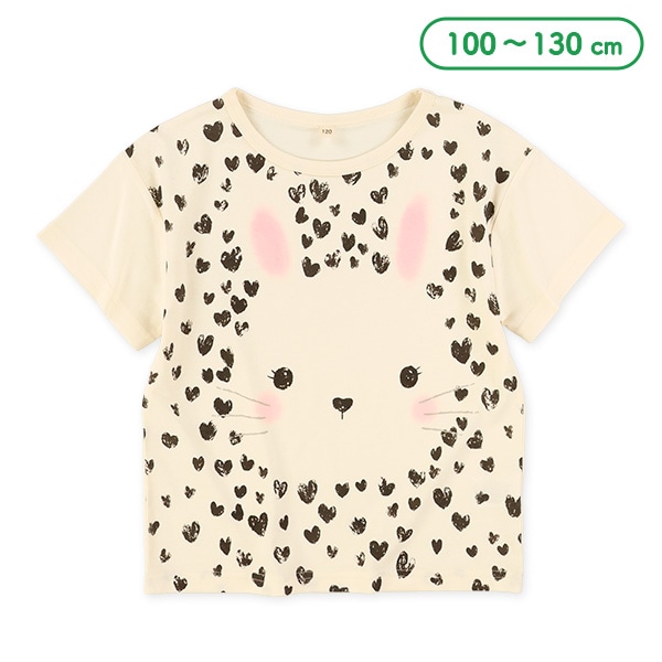 ハートうさぎ半袖Tシャツ