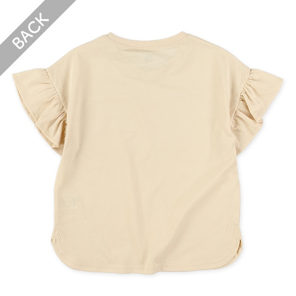 アニマル袖フリル半袖Tシャツ