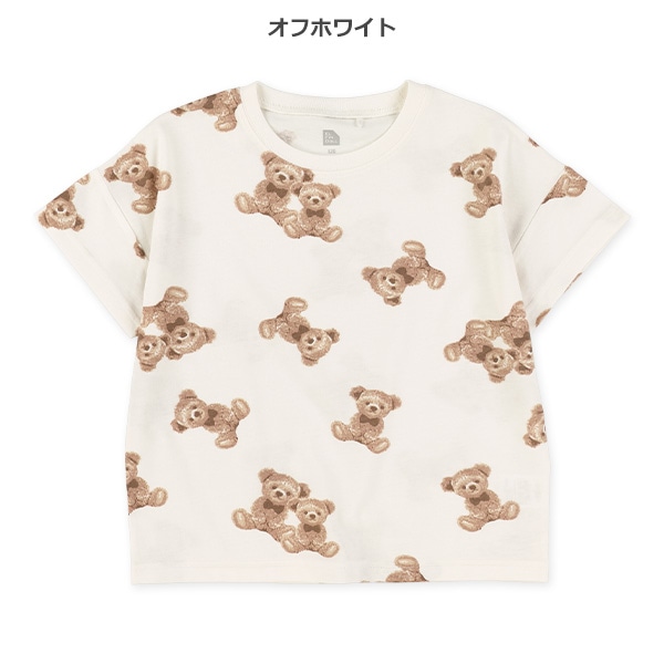 くま総柄半袖Tシャツ