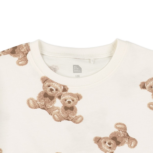 くま総柄半袖Tシャツ